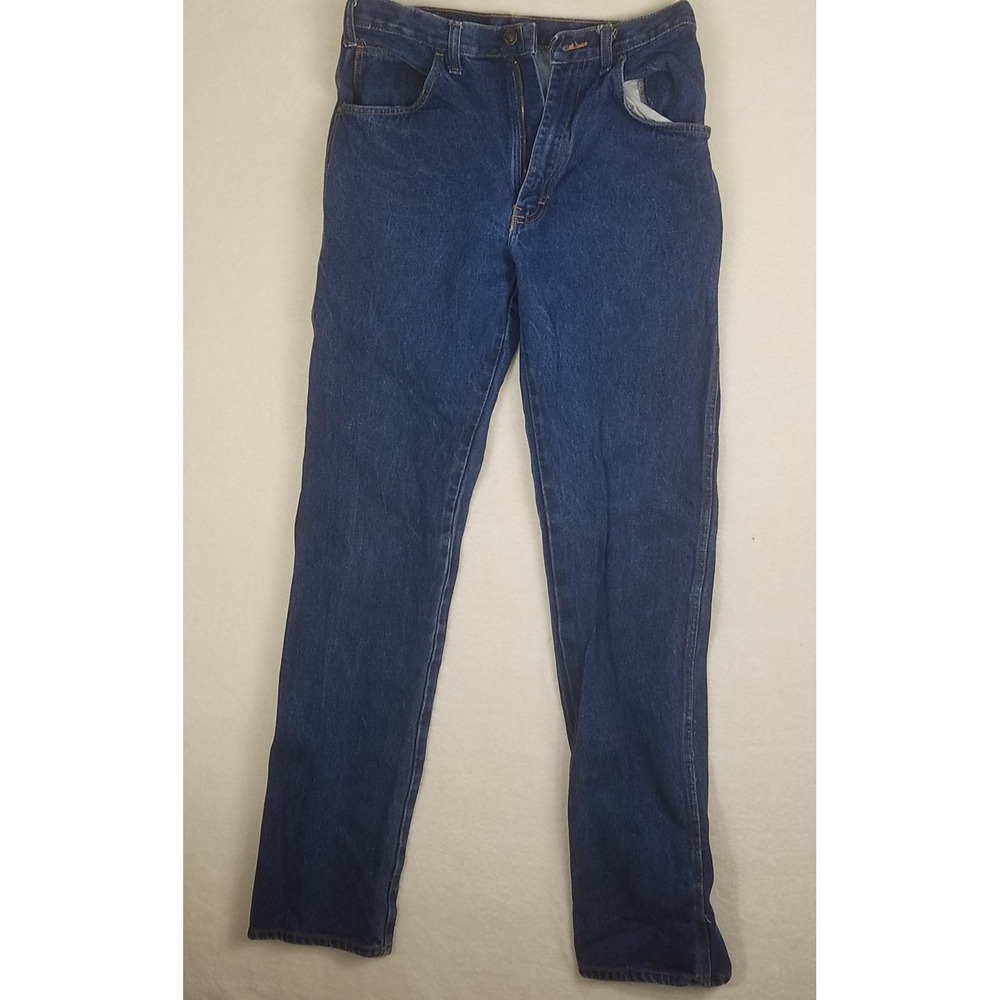 Key Straight Leg Jeans Mens 32x36 Blue Excellent 100% Cotton Dark Wash Workwear